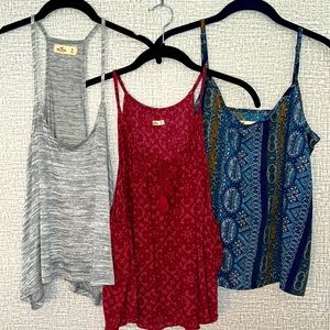 Bundle THREE Hollister Tank Tops *LOT